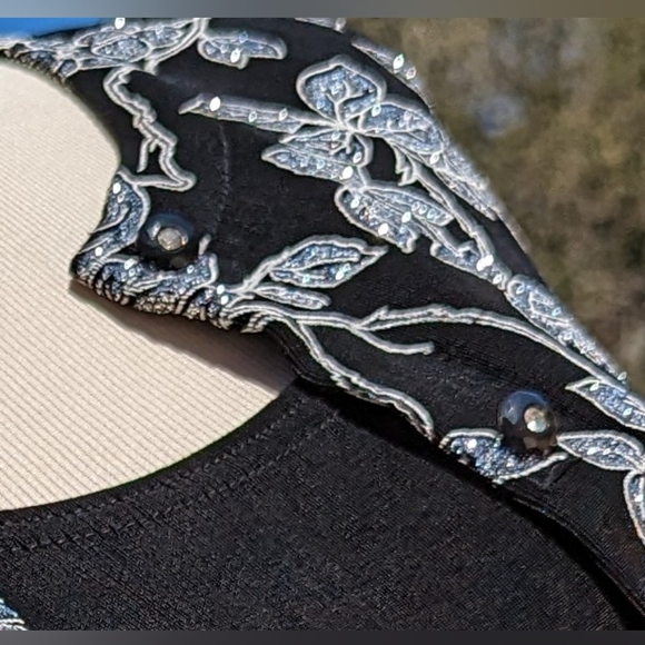 Ronnie Nicole 2 Piece Formal Floor Length Dress / Jacket Set - Size 10 - Picture 11 of 14